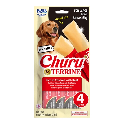 Churu Terrine Blød Tyggebar med Kylling & Okse Til Store Hunde